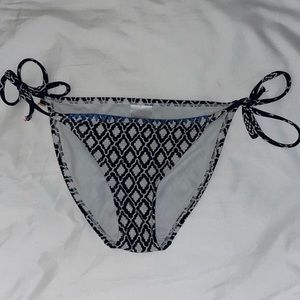target, black and white printed string tie bottoms